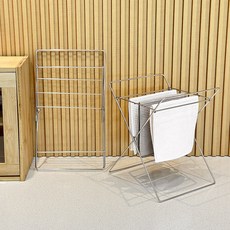 MONACO OLIVE 立式X折疊式迷你瀝水架 2入, 銀色