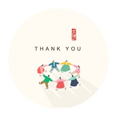 indigoshop 感謝圓形貼紙, 100個, 混合顏色
