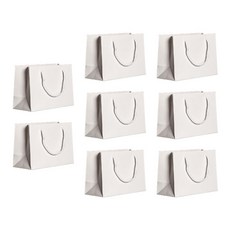 언더보스 무지 쇼핑백 가로형 10 x 12 x 6 cm, 흰색, 8개