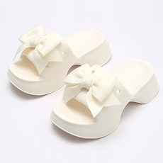 어바웃슈 여성용 리본 통굽 슬리퍼 TSP886