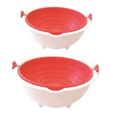 KOKUBO 小久保工業所 旋轉蔬菜球2件套, 紅色的