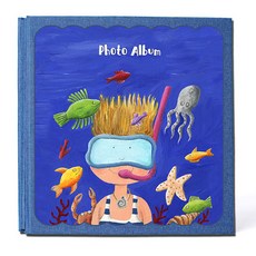 민성컴퍼니 대용량 차일드 성장앨범 335 x 325 x 30 mm, 40매, 다이빙(앨범), 블랙카드(속지)