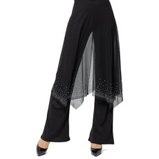 dancedome 長版雪花裹身褲 LDP17100, 黑色