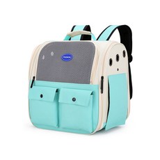 PASTEL PET 寵物雙口袋後背式外出提籠, 薄荷綠