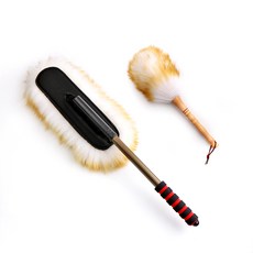 CHASSAK 羊毛除塵撢 可調節長度款 + 室內用 棕色, 1套