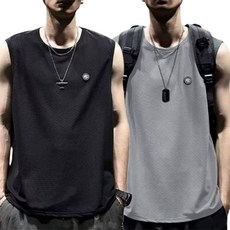 JTL 男性跑步健身無袖T恤 2件組