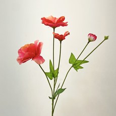 베누디 조화 버터플라이 꽃 가지, 레드, 1개