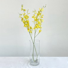 fresh garden 舞動石斛蘭 石斛蘭枝 人造花, 黃色, 1個