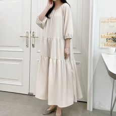 BONBONSTORY Away Home 荷葉邊孕婦洋裝