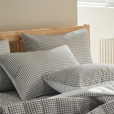 Yegaroad 格子泡泡紗枕頭套