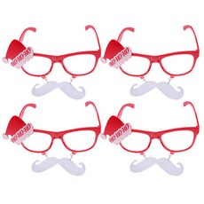 LivingDA 聖誕老人鬍子派對眼鏡, 混和顏色, 4個