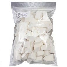 化妝用海綿 100入, 白色的, 1個