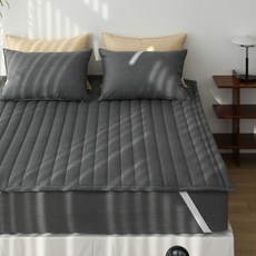 헬로우슬립 코코무드 고정 밴딩 침대패드, 다크그레이