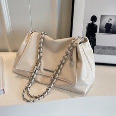 Chichills Univer 經典鍊條肩背斜背托特包 11820, 象牙白