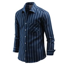 DAKUANG 男款條紋長袖襯衫 C03D14_sd1919