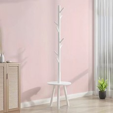 맙소샵 우드 디자인 감성 스텐드 옷걸이 BRP063, 화이트