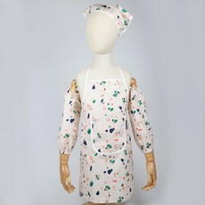 BEBE CHOUETTE 兒童用防水圍裙 + 頭巾 + 袖套組