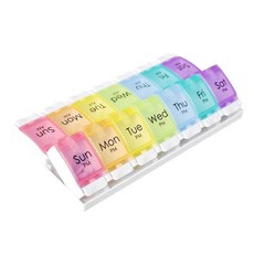 上午下午7天藥盒 彩虹, 1個