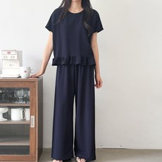BONBONSTORY 孕婦裝 Periang 荷葉邊上下套裝