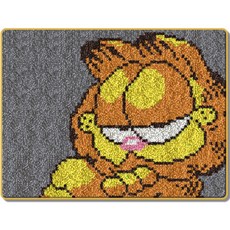 알로데 고양이 카페트 러그 DIY스킬자수세트 중국어버전 흰색인쇄메쉬, 1세트, NO_02