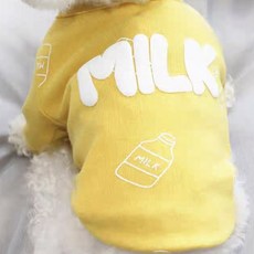 Coco studio 狗狗日常COCO牛奶T恤, 1個, 黃色