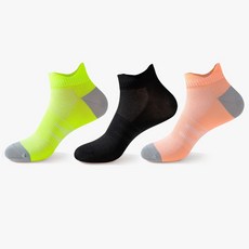Yogjogo女款羽毛球襪 3雙, 08綠色、黑色、粉色
