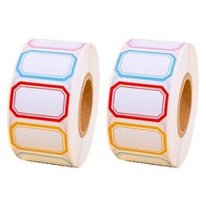 JF Company 彩虹 捲筒式 標籤貼紙 25 x 15 公釐, 混色, 800件, 2個