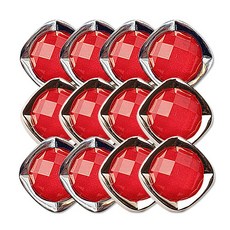 重點鈕扣八角框組合 2種 x 8件組 21mm, 金色, 鎳色, 1套