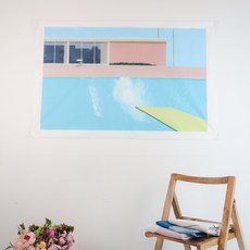 室內裝飾現代藝術布藝海報, 03 大衛·霍克尼 大水花