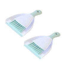 블럭마트 탁상 청소 작은 빗자루 2p 세트, 1세트, 그린