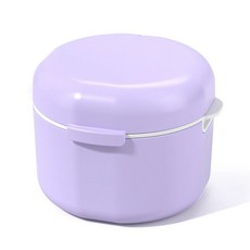 假牙/牙套矯正器收納盒, 1個, 紫色