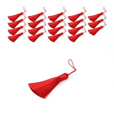 居家生活 基本款流蘇, 紅色, 20個