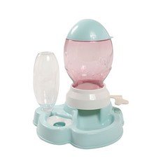 雙碗自動飲水食盆 GH53_RD_839, 1個, 藍色