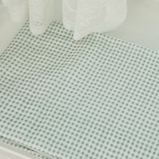 Daeil Company 迷你格紋雙層紗布料, 綠色