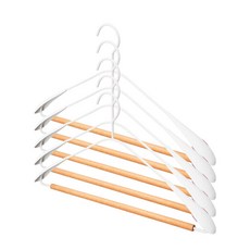 Bono Store 寬肩衣架 GH51_RD_461, 白色, 5個