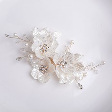 Moirbella Shy Flower 婚禮花朵後插髮簪髮夾 2入