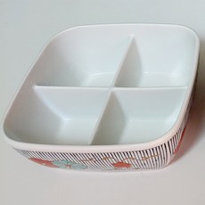 HAKOYA 4格陶瓷方碗 570ml, 梅花, 1個