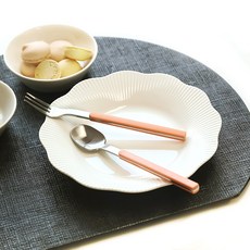 Bogen Armand 緞面餐具組 蜜桃色, 1套, 茶匙 + 茶叉