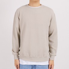 DKA 남성용 솜사탕 오버 골지 니트 맨투맨 F08Y3_tn5283