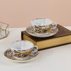 임페리얼포슬린 티잔 2p + 소서 2p 세트, 마이가든 튤립, 1세트