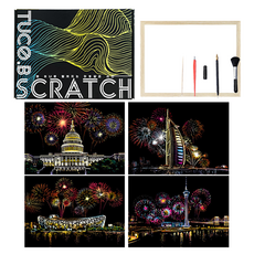 TUCO.B A4刮刮畫紙畫框組, 美麗夜景, 1個