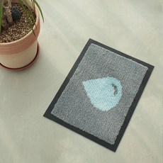 sina&somo 水滴圖案腳踏墊, 水滴银