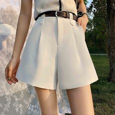 LUNA GIRL 女款尚塔A字附腰帶短褲