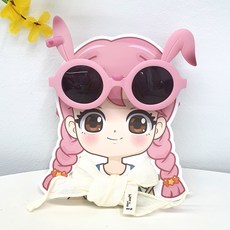 woojooi 女童兔子太陽眼鏡 + 圍巾禮盒