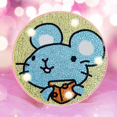 兒童鑽石畫 LED氣氛燈 DIY, 12起司與老鼠, 1個