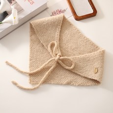 CocoDream 兒童款羊毛混紡亮點三角針織圍巾