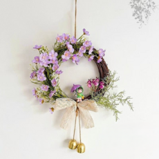 Treova 少女男孩房間花環壁掛 紫色滿天星 女孩禮物 25cm, 混合色