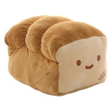 棉花食品 吐司抱枕, 棕色的