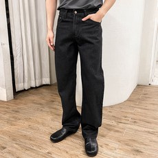 남성용 투앤원 세미 와이드 데님 팬츠