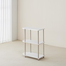 鯨魚傢俱 Dante 中世紀現代風收納架 半圓形 600, 3層, 白色